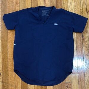 Figs Navy Blue Scrub Top